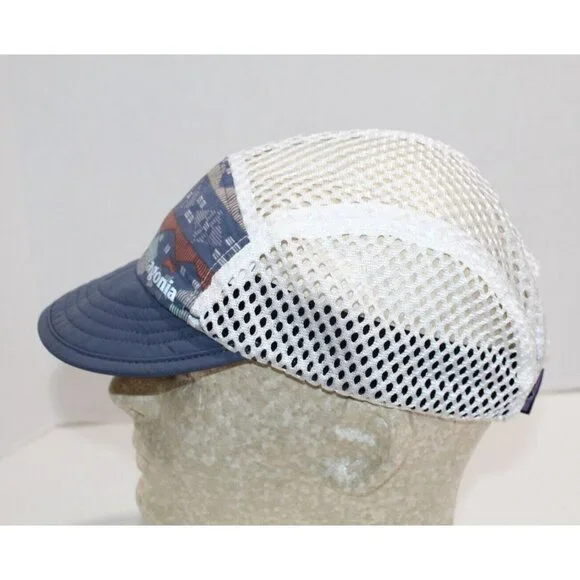 VTG Patagonia 5 Panel Adjustable Hat y2k 90s Graphic Novelty Fishing AZTEC Mesh